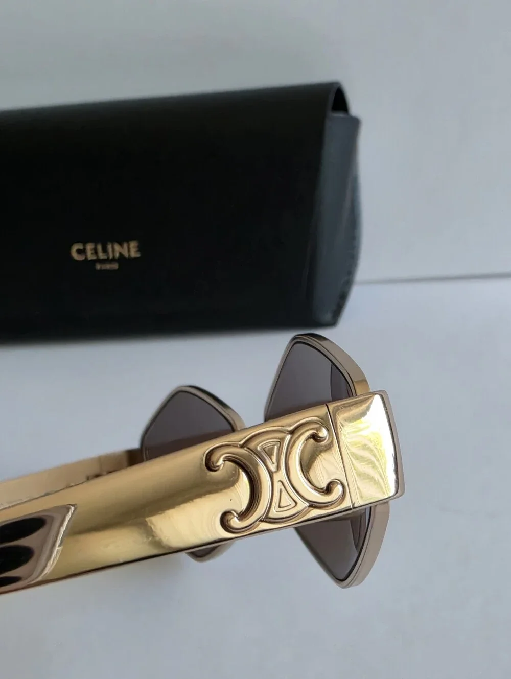 CELINE Metal Triomphe Geometric Sunglasses - Picture 5 of 11